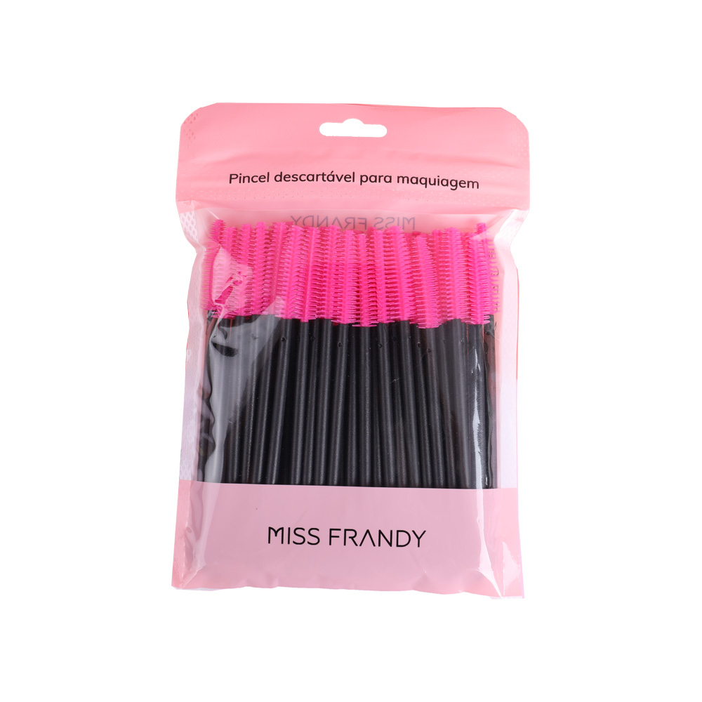 Kit Com 50 Pinceis De Maquiagem Descartáveis