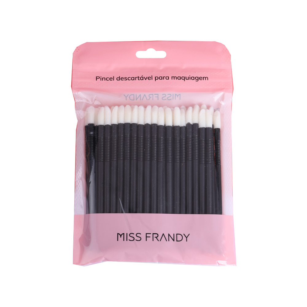 Kit Com 50 Pinceis De Maquiagem Descartáveis