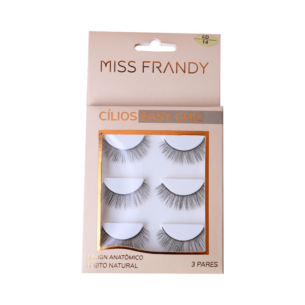 Kit Com 3 Pares De Cílios Postiço 3D (14#) Easy Chic