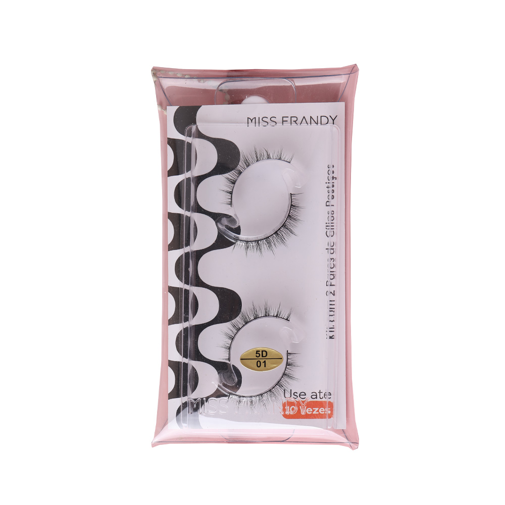 Kit Com 2 Cílios Postiços 5D (#03) Linha Copacabana