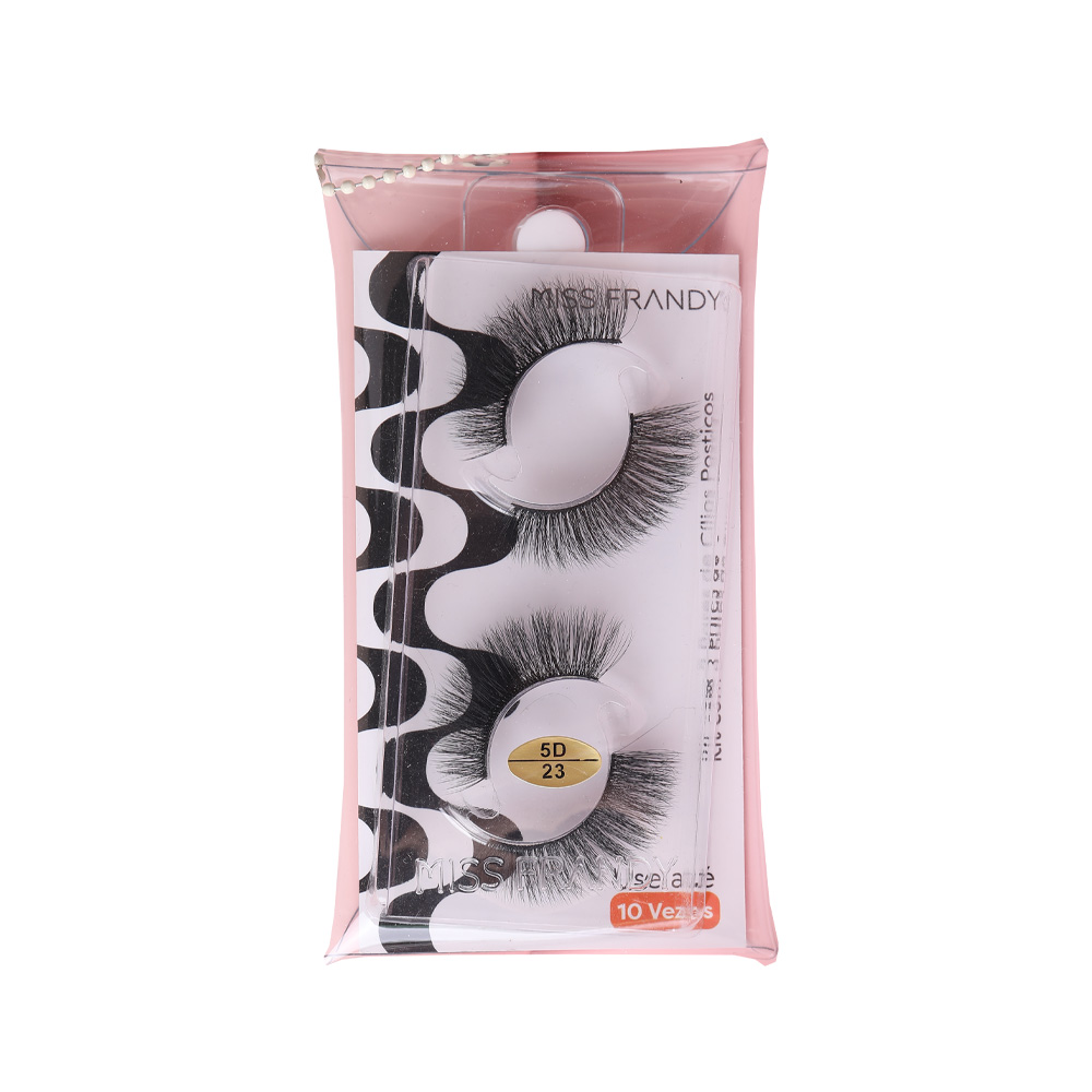 Kit Com 2 Cílios Postiços 5D (#45) Linha Copacabana