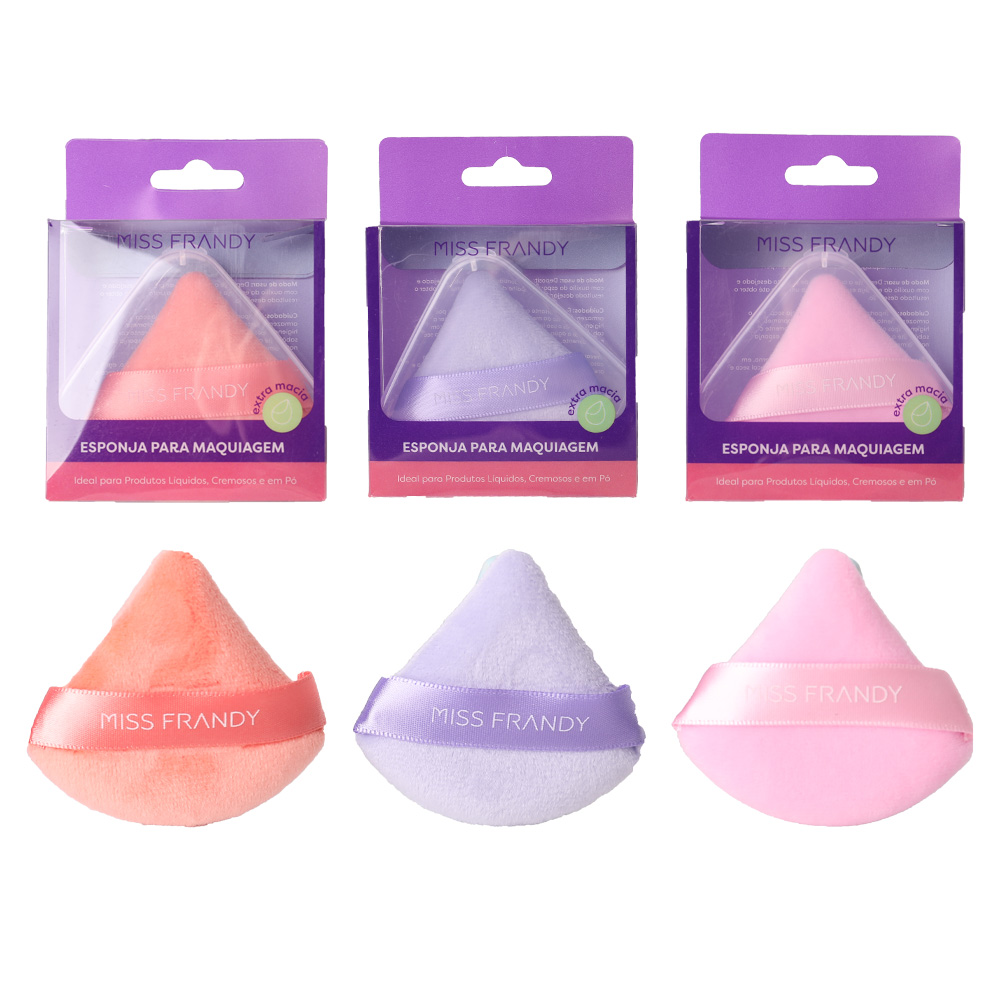 Esponja Triangular De Veludo Com Case