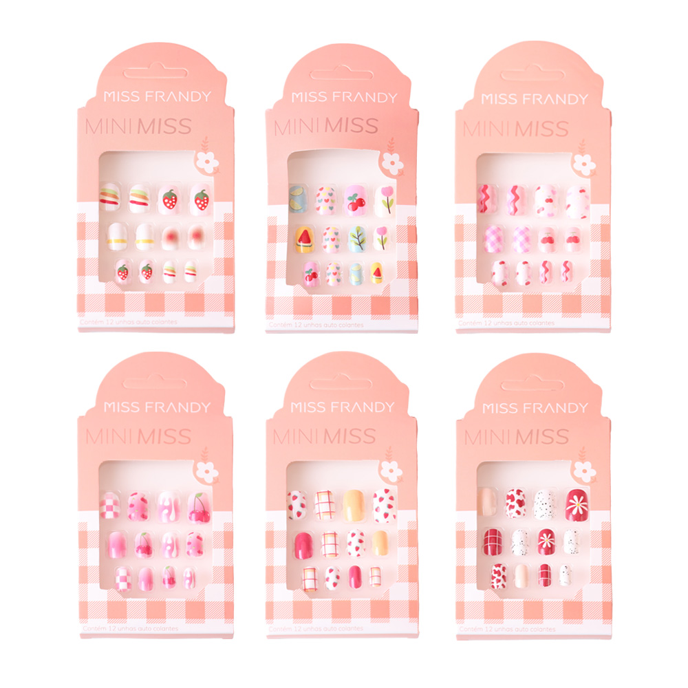 Kit Com 12 Unhas Postiças
